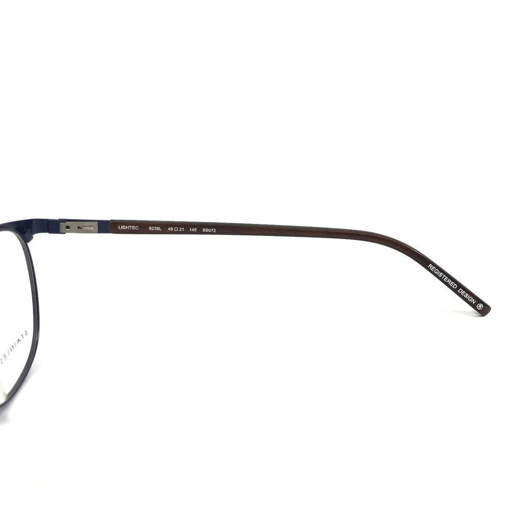 Lightec by Morel Eyeglasses Frames 8239L BB072 Brown Blue Full Rim 49-21-145